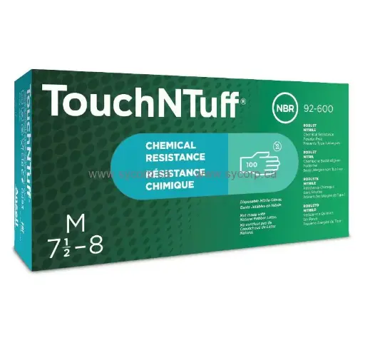 Ansell Touch N Tuff 92-600 M Disposable Powder-Free 5 Mil Nitrile Gloves